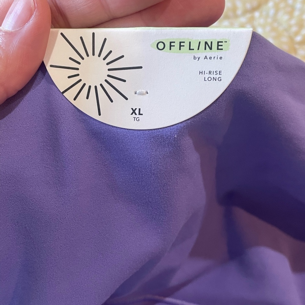 NWT aerie Lavender Flare Leggings - Picture 7 of 9